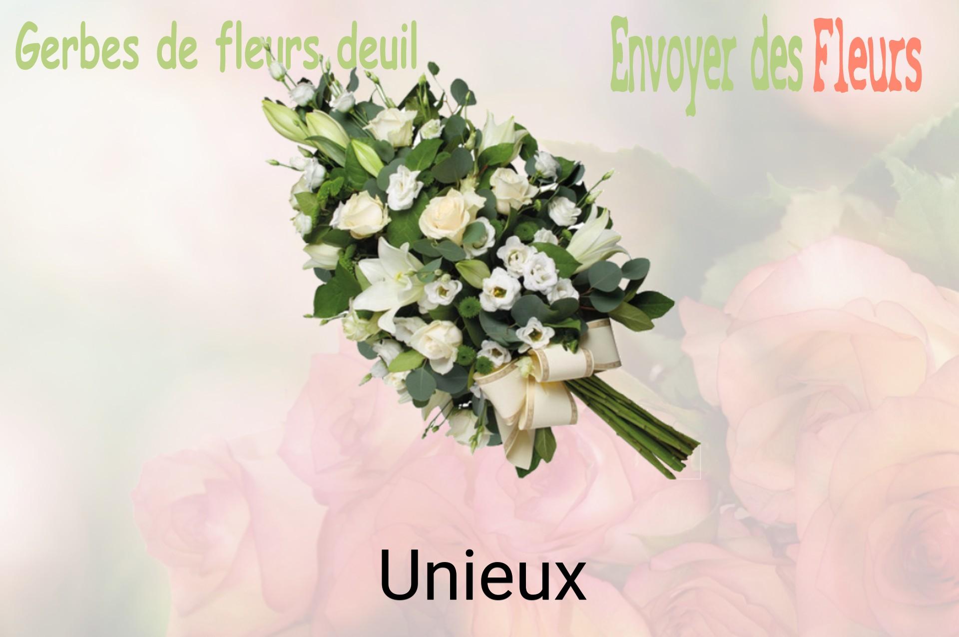 Gerbe de fleurs de deuil livrée à Unieux